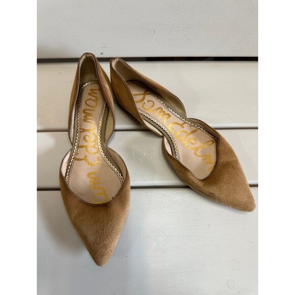 Anthropologie Sam Edelman Rodney Pointy Toe d'Orsay Leather Suede Flats 8 - Picture 3 of 8